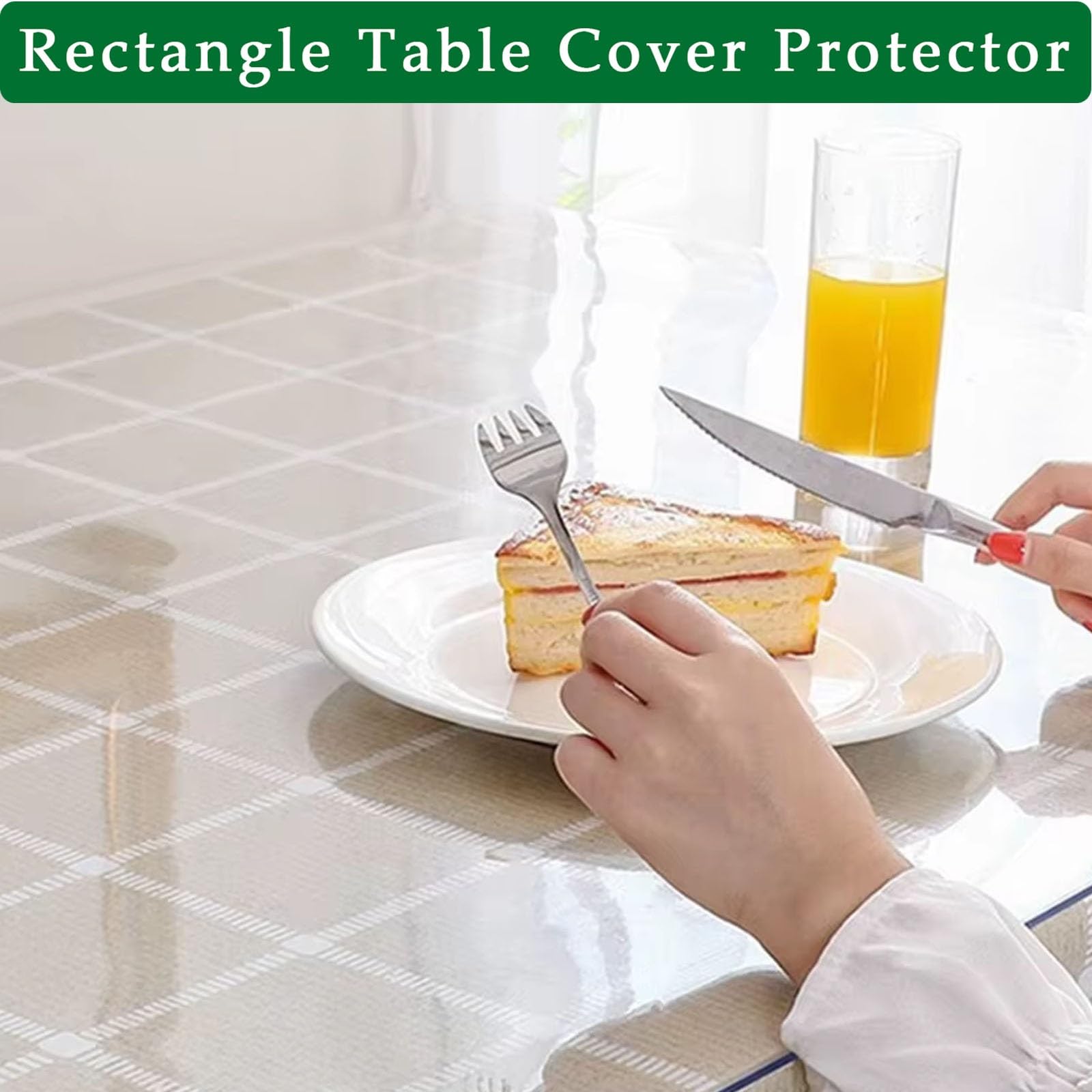 Protector de mesa C de 39in x126in, fundas de vinilo impermeables de 1,5 mm para cocina, noche, escritura, almohadillas de plástico recular a prueba de aceite y fácil de limpiar