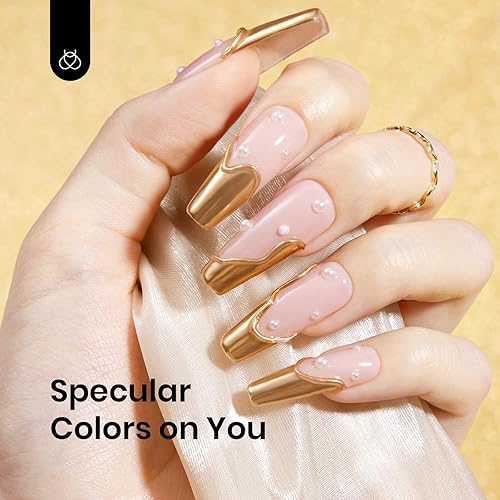 Miniatura 5 de Beetles - Polvo cromado para uñas, esmalte de uñas metálico, cromado, 0.04 oz (1 gramo), polvo de uñas cromado, efecto espejo, manicura de uñas