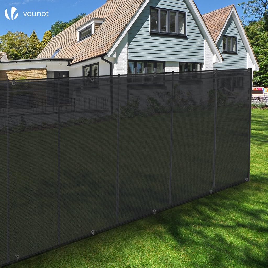 VOUNOT® Malla Sombreo y Ocultación 1.5×10m, Valla Privacidad HDPE Protección UV, Red de Sombra con Clips y Bridas, para Jardín, Huerto, Balcón, Antracita — view 51