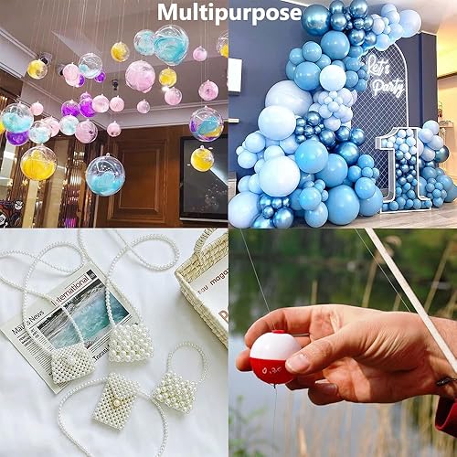 Vista 6 de Sedal de pesca, línea de pesca transparente de 1640 pies, hilo invisible resistente para colgar decoraciones, globos, manualidades, fabricación