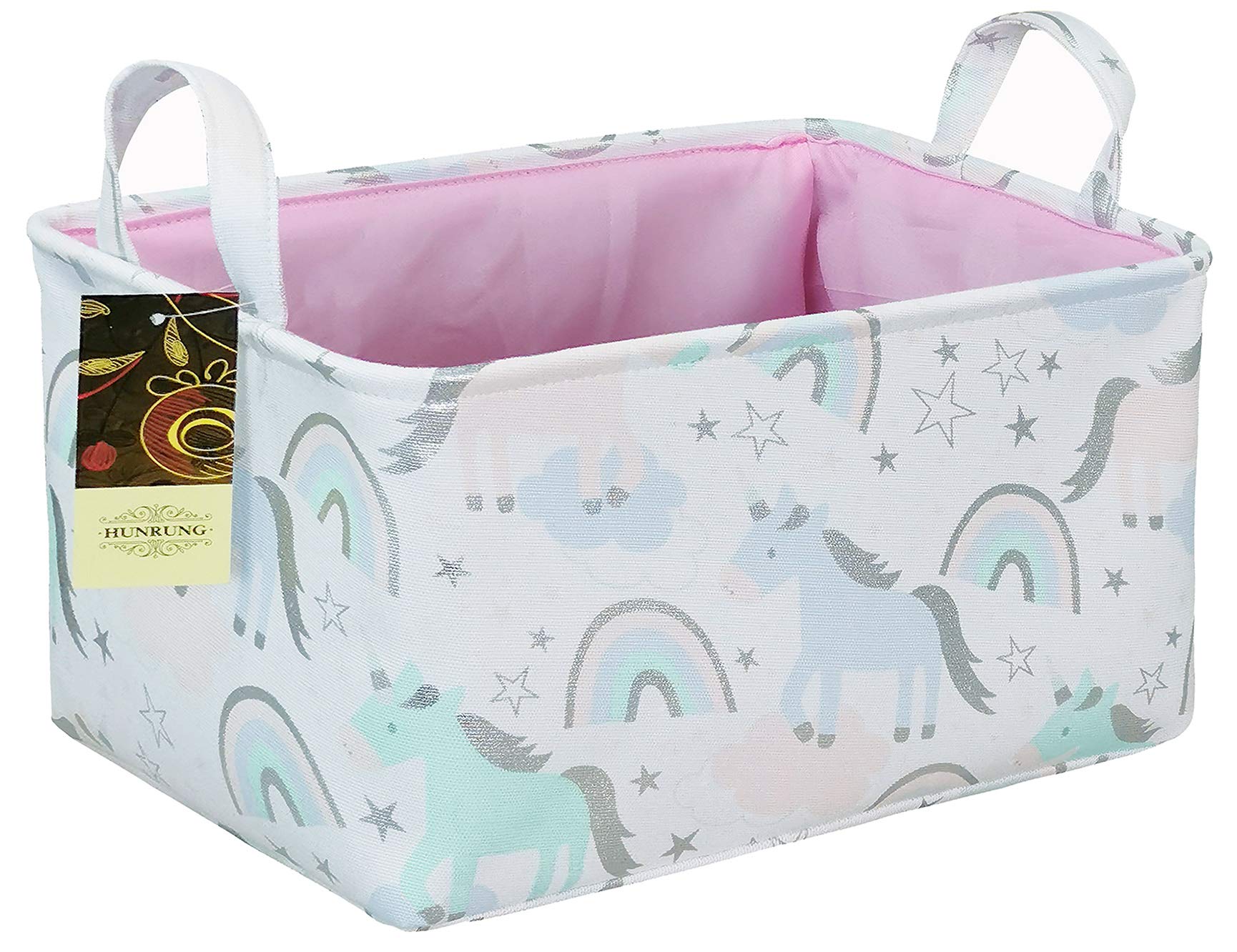 Panier de rangement en toile licorne parfait pour étagères de salle de jeux