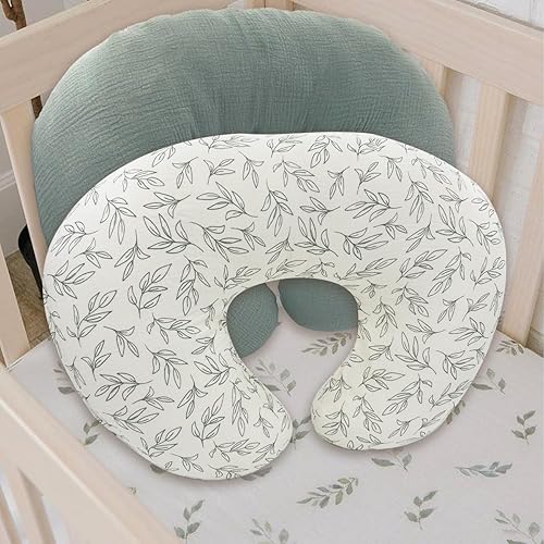 Miniatura 7 de Funda de almohada de lactancia, paquete de 2 fundas extraíbles de muselina de algodón para almohadas de lactancia, funda de almohada ultrasuave para