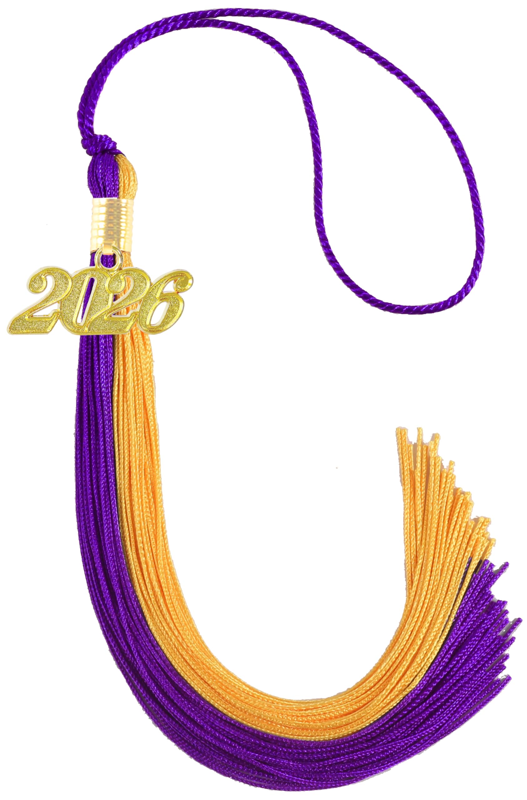 Purple and Gold Graduation Tassel 2026 for Grad Cap and Graduation Ceremony Accessory Decoration