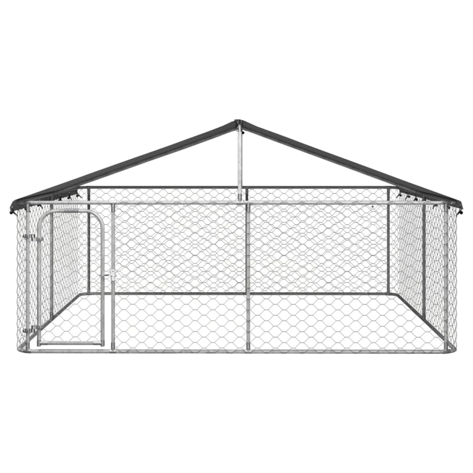 Gecheer Gabbia per Cani da Esterno 300x300x150 cm, Gabbia in Acciaio, Recinto per Cani