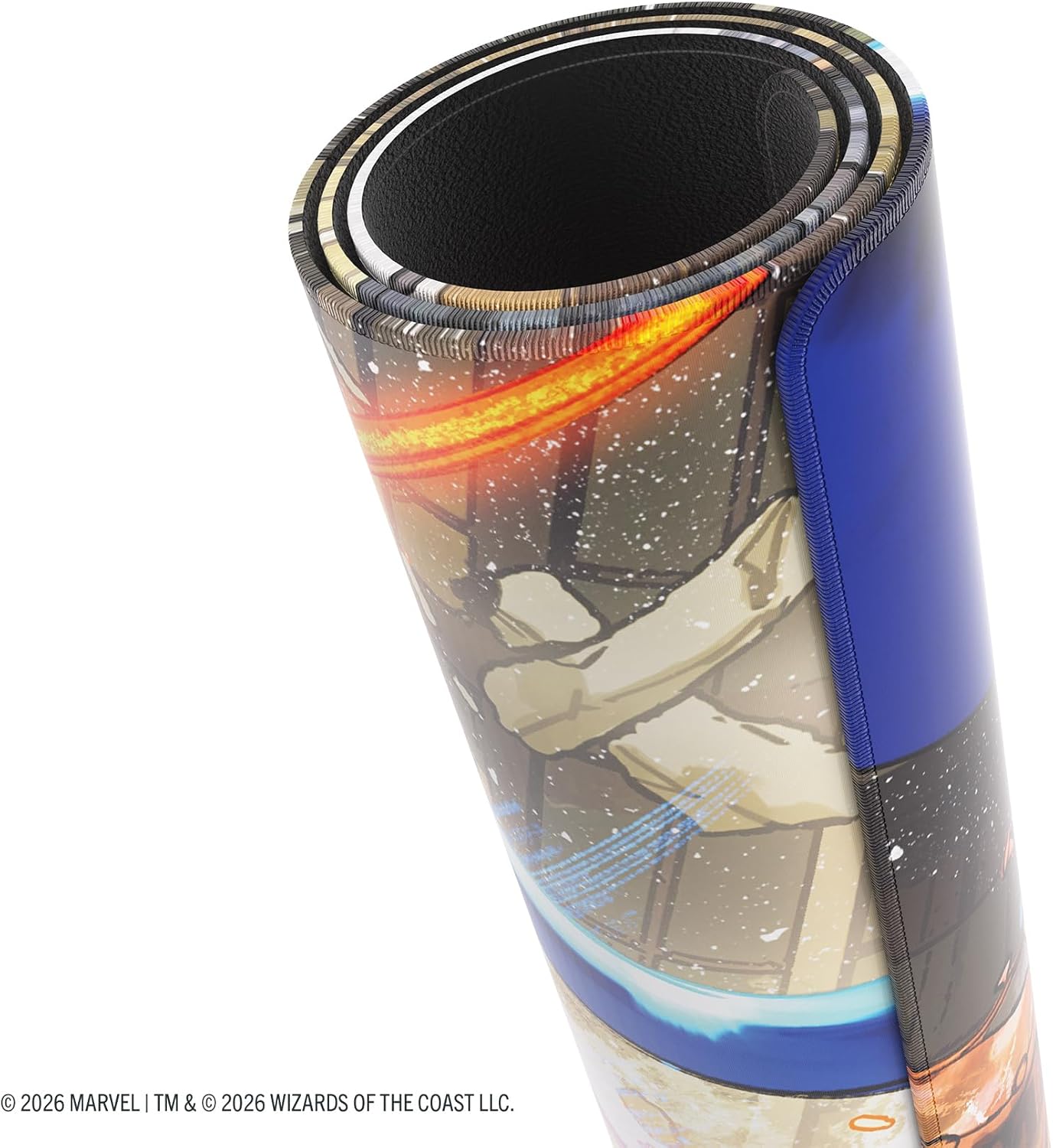 Magic: The Gathering The Fantastic Four Shiny Playmat | Gamegenic Marvel Super Heroes Gaming Mat, Premium MTG & TCG Playmat with Anti-Slip Base and Flat Stitched Edges