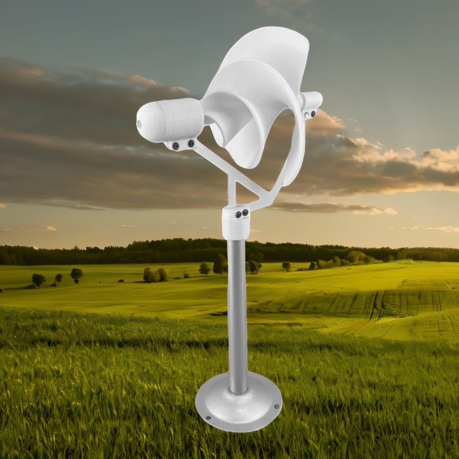 Set di generatori di turbine eoliche da 50 W, 3 mini turbine a magnete permanente a spirale verticale di Archimede per la casa e la piccola fattoria