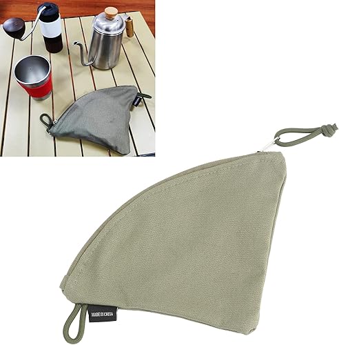 Miniatura 5 de Soporte de filtro de café, bolsa de almacenamiento de papel de filtro de café de lona, bolsa de filtro de café impermeable para viaje picnic