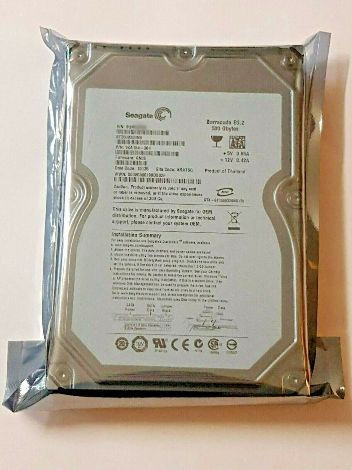 Disco duro SATA 500GB para sistemas de videovigilancia y almacenamiento continuo de datos 2