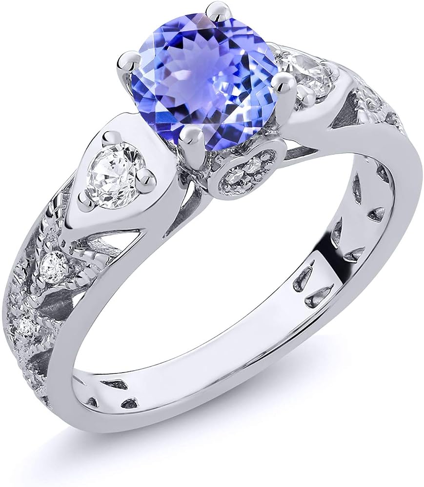 Amazon | [Gem Stone King] 2.16カラット 天然石 タンザナイト リング