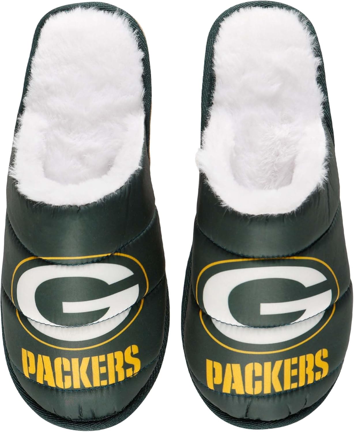 FOCO NFL Mens NFL Team Color Big Logo Mule House Shoe Slippers