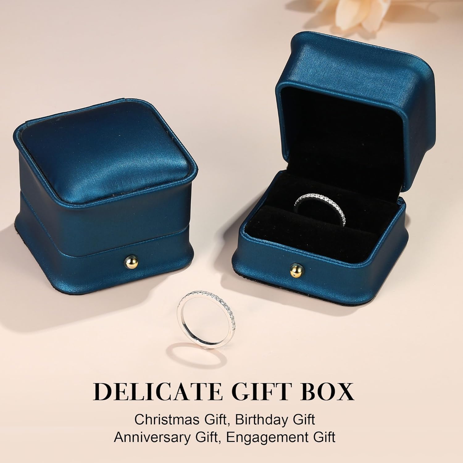 Turandoss Rings for Women - Moissanite Wedding Bands, 0.3ct D Color VVS1 Clarity Sterling Silver Rings Half Eternity Stackable Engagement Ring Anniversary Band Moissanite Rings for Women - Image 7