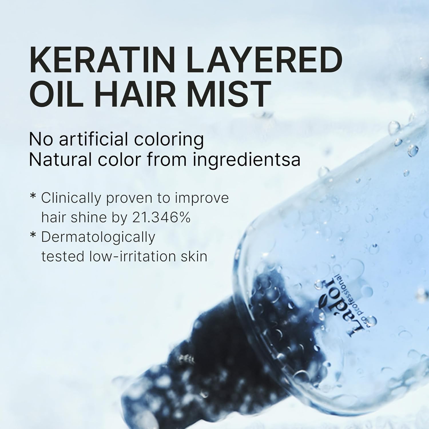 LADOR Keratin Hydrating Anti-Frizz Oil Water Perfume Heat Protectant Hair Mist - Leave-In Treatment Spray for Dry Damaged Hair Korean Haircare 4.4 Fl Oz - Image 3