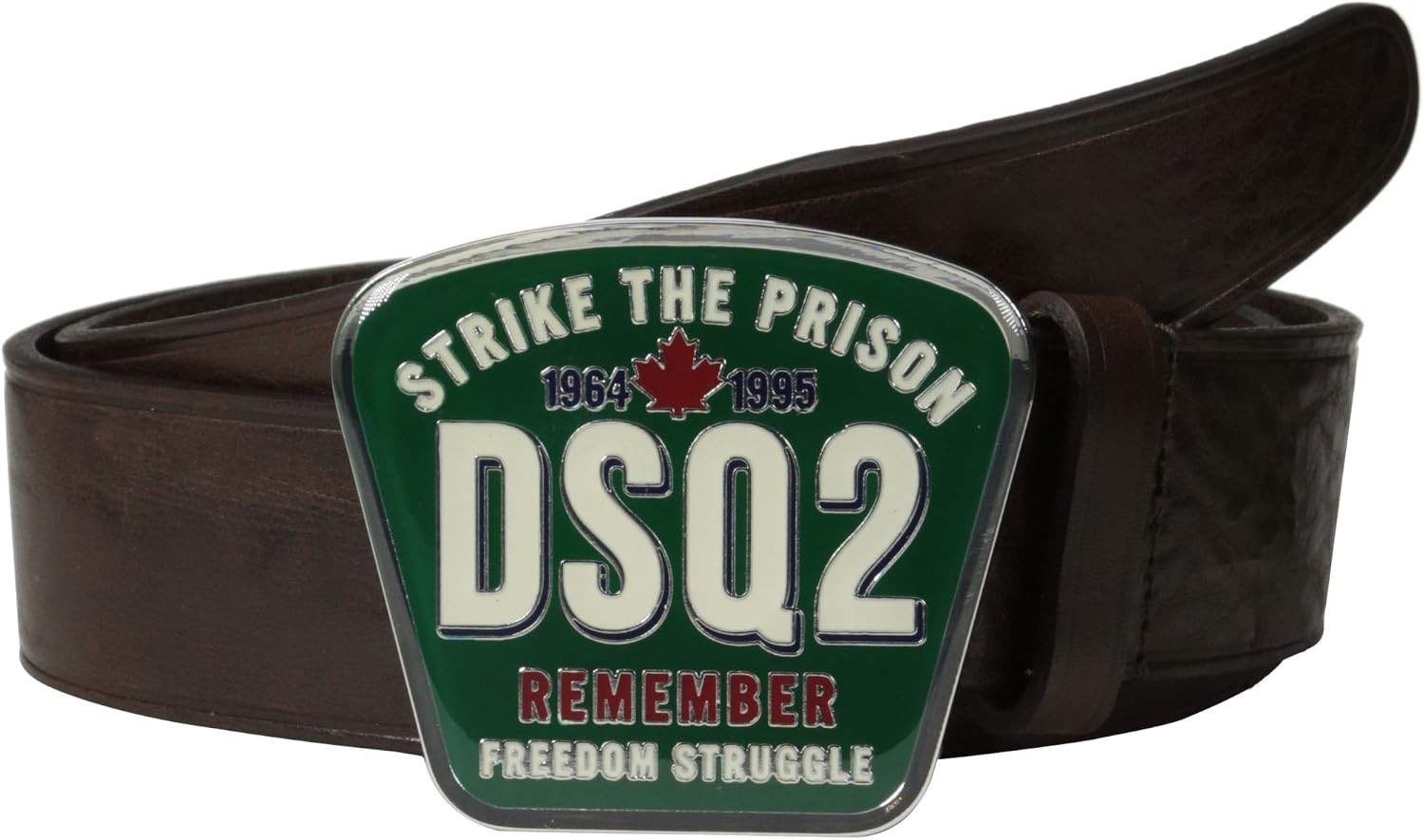 DSQUARED2 Men's Vachetta Veg Belt with Dsq2 Buckle, Testa Di Moro, 95 ...