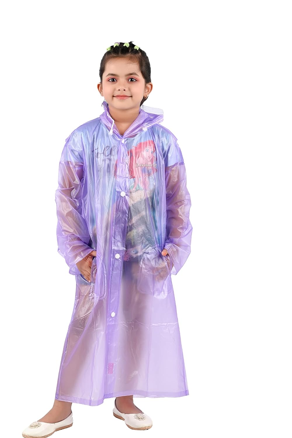 Aristocrat Rainwear Girls Raincoat with Hood Kids Rain Suit With Bag