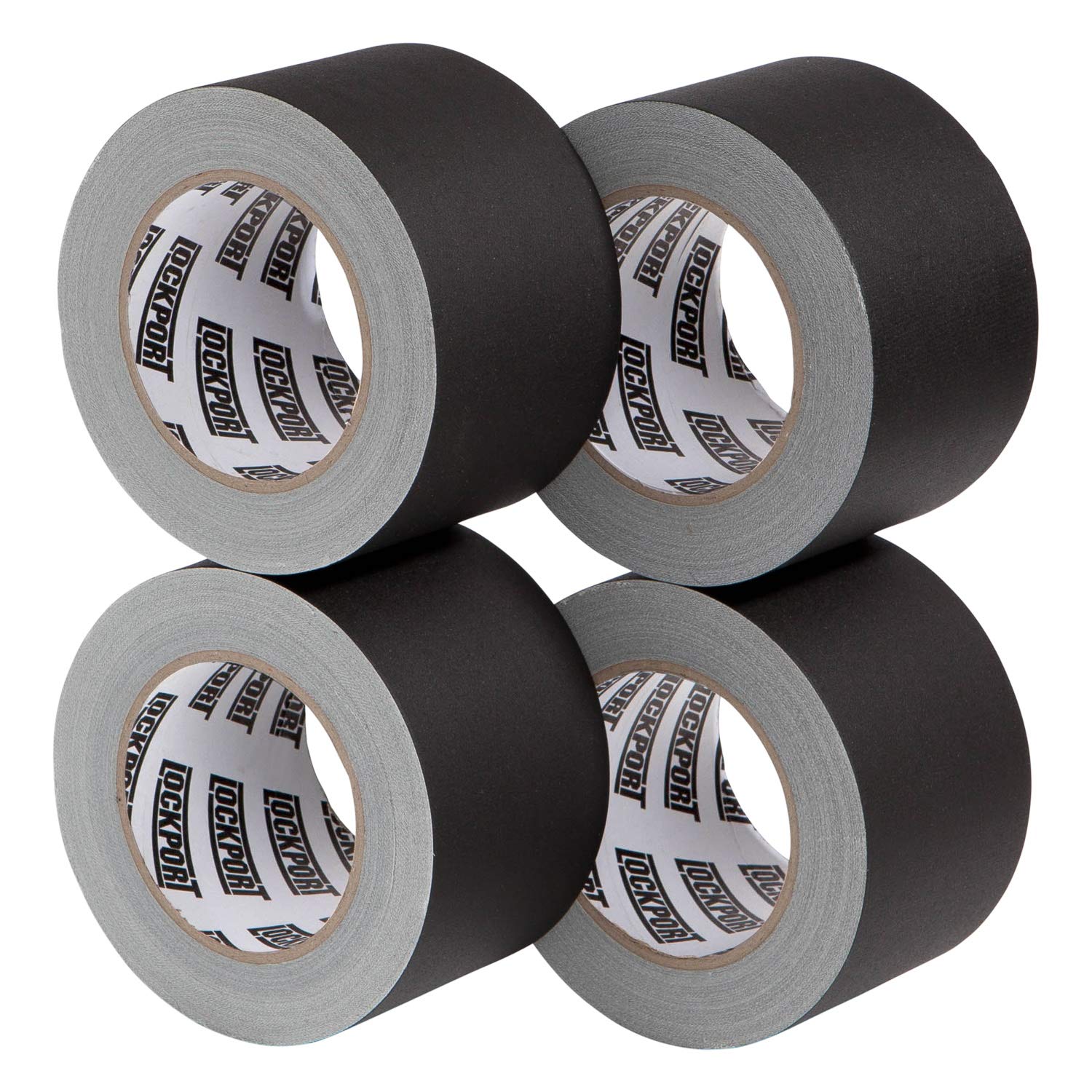 3 Inch Black Gaffers Tape - 4 Roll Multi Pack - 30 Yards per Roll - Easy Tear, Non Residue Gaff Tape - Waterproof Matte Cloth Gaffing Tape for Professional Photography, Filming, Stage Use : Industrial & Scientific