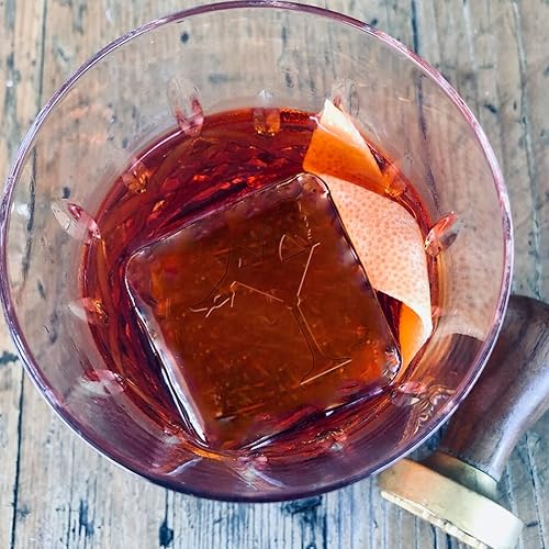 Miniatura 4 de CRASPIRE Sello de hielo de belleza para cubitos de hielo, vaso de cóctel con cabeza de latón extraíble de 1.2 pulgadas y mango de madera, sello de