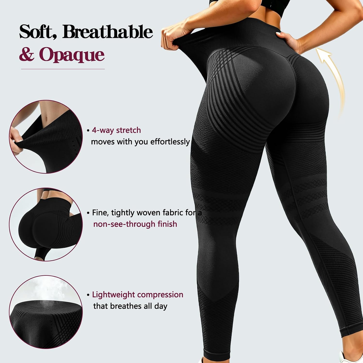 JGS1996 3D Anti Cellulite Compression Leggings Butt Lifting Legging for Women Tummy Control Metabolic Boost Workout Yoga Pant