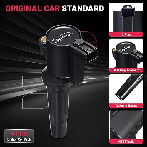 Vista 223 de BDFHYK Paquete de bobinas de encendido UF596 y bujías de iridio 93501 compatibles con Toyota Corolla 2009 2010 2011 2012 2013 Toyota Prius Matrix