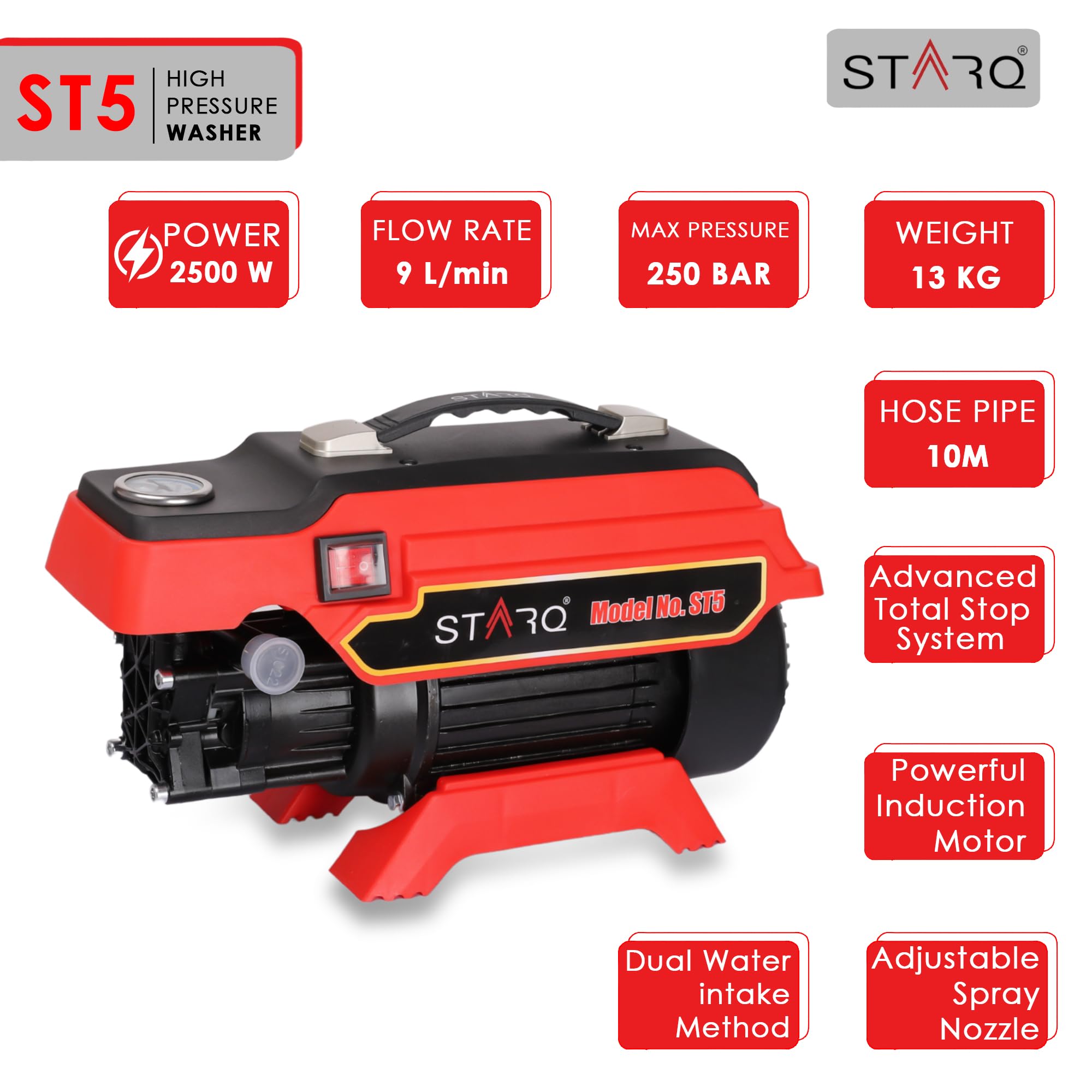 STARQ ST5 Pressure Washer - 250 Bar, 2500W -2