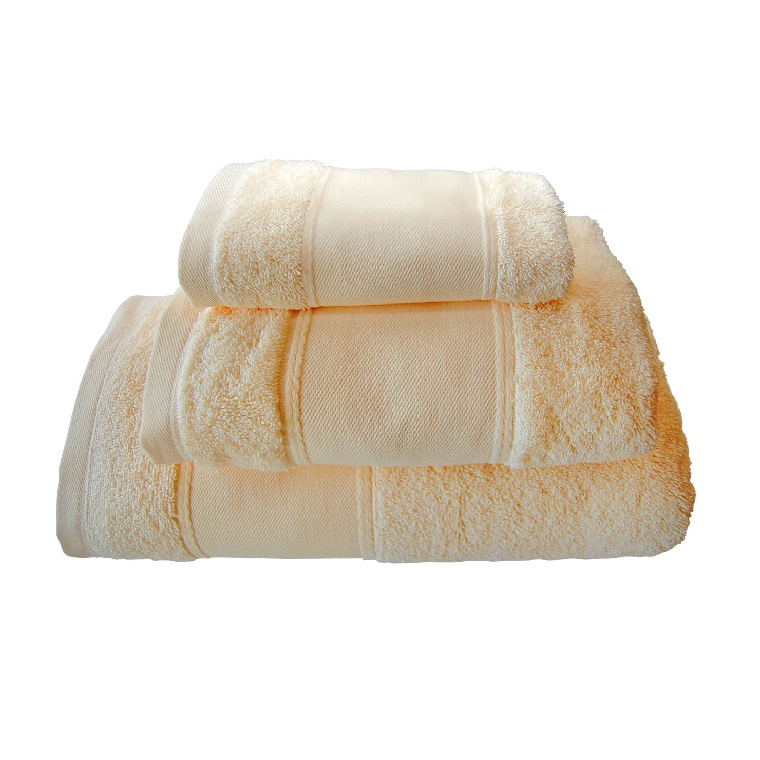 Asciugamani da bagno in ciniglia monogram, 500 g/m², set di 3 pezzi, set di biancheria da bagno, asciugamani per ospiti, colore: beige