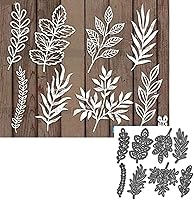 MosBug 8Pcs Leaf Metal Cutting Dies Set - Various Leaves Flowers Stencils for DIY Scrapbooking, Card Making, Embossing