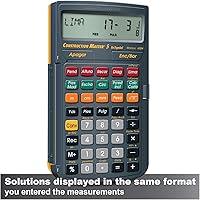 Vista 4 de Calculated Industries 4054 Construction Master 5 en Español - Calculadora de construcción con pies, pulgadas y fracciones para carpinteros