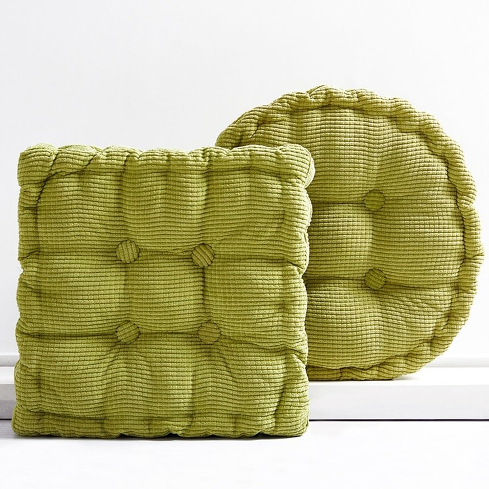 Lussuoso cuscino spesso e spesso per poltrona, cuscino quadrato/rotondo da 40/45/50 cm, 10 cm, in cotone, ideale per anziani in giardino, pranzi post-operatorio e sollievo dalla gravidanza (colore