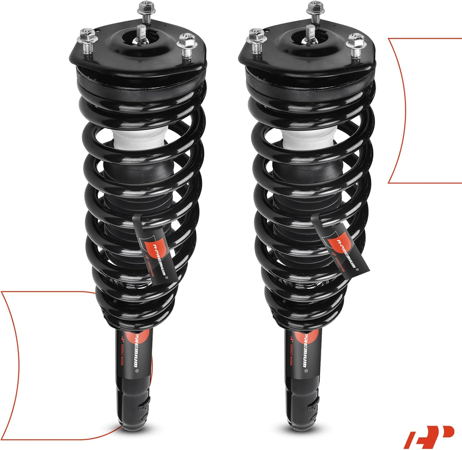 A-Premium Front Complete Strut & Coil Spring Assembly Compatible with Ford Fusion 2010-2012 & Mercury Milan 2010-2011, 2.5L, 2-PC Set
