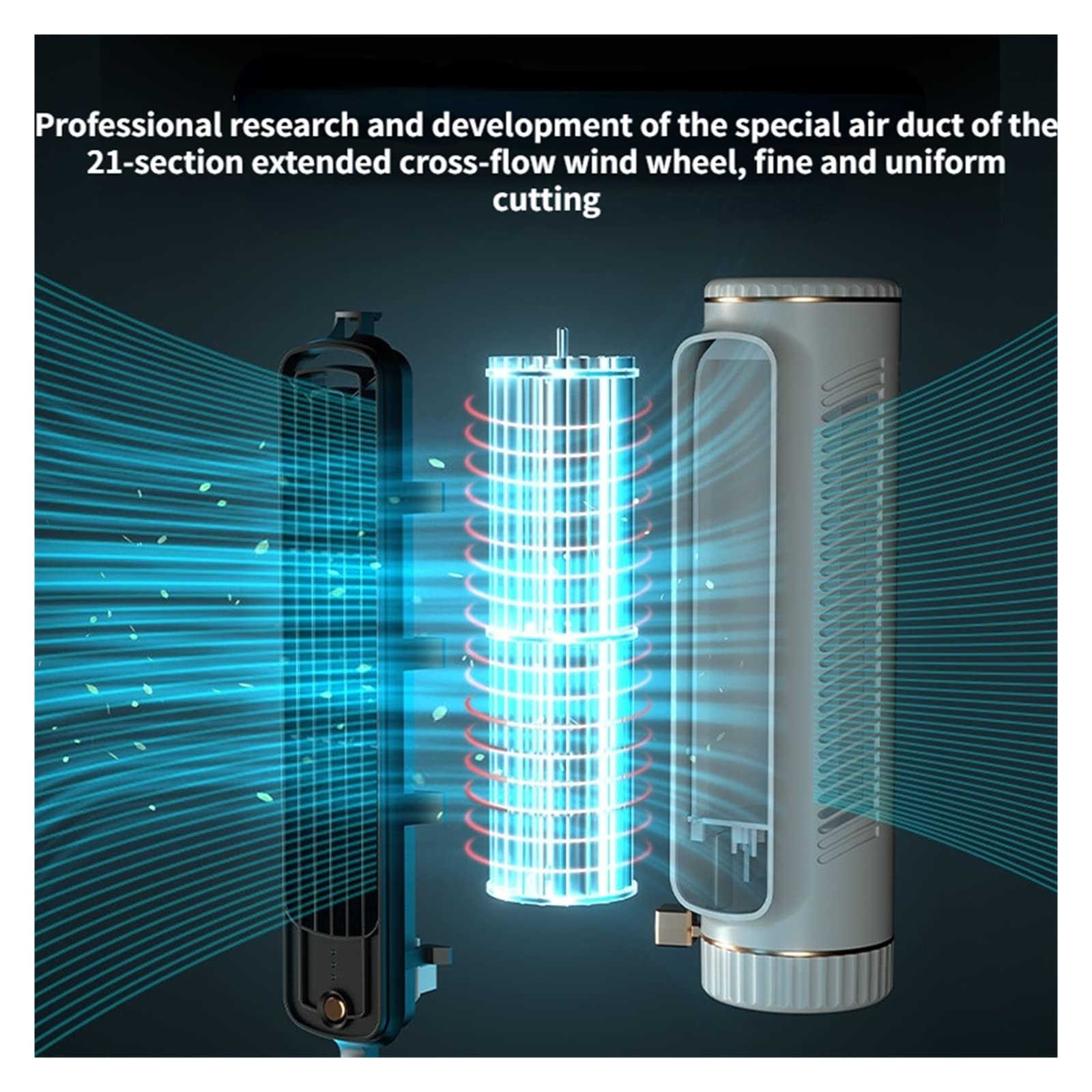 Piccolo Ventilatore a Torre Senza Foglie, Ricarica USB da Tavolo, Ventilatore Elettrico Verticale Portatile per Uso Domestico, a Basso Rumore, per Studenti, Ufficio, Facile da Usare (Verde)