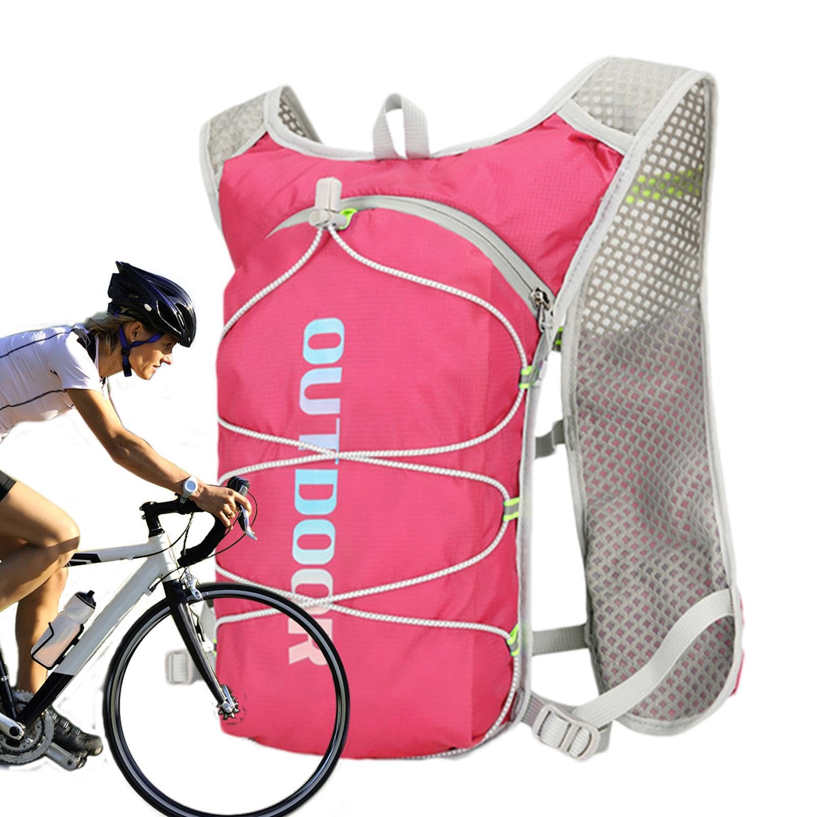 Chaleco de hidratación para running impermeable con costuras termoselladas 8