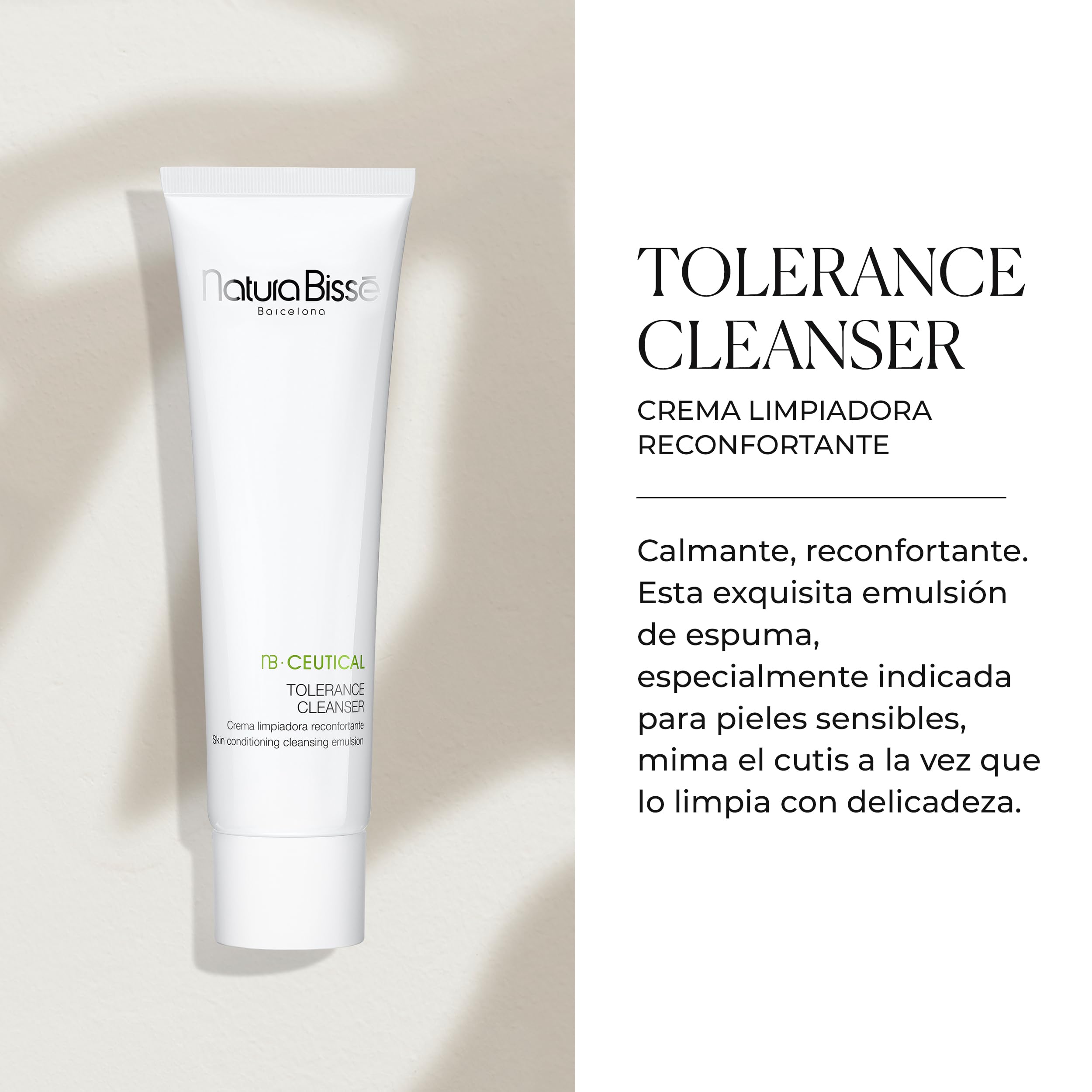 Natura Bissé Tolerance Cleanser | Crema Limpiadora Facial Hidratante Con Extractos de Té Verde, Manzanilla y Flor de Saúco | 150 ml