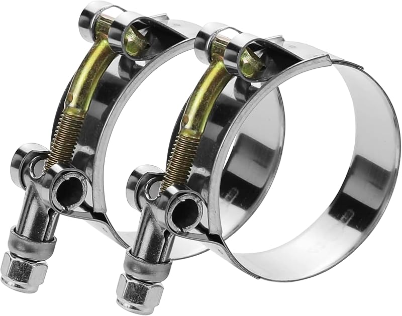 Abraçadeira T-Bolt para Mangueira de Turbo WYSIWYKA 3,5" em Aço Inoxidável 304 – 2 unidades