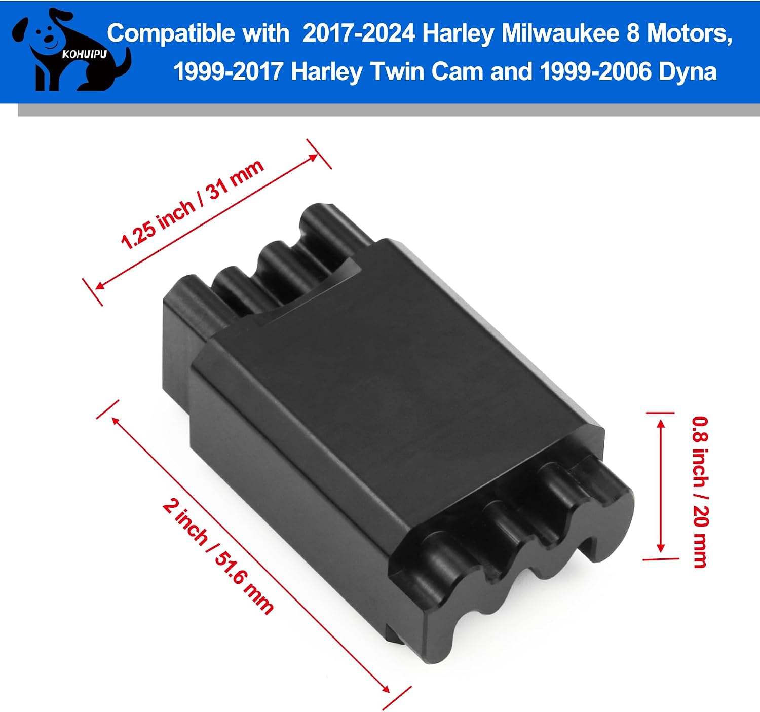 Double-Headed Cam Locking Tool Compatible with 1999-2017 Harley Twin Cam, 1999-2006 Dyna Models, 2017-2024 M8 Milwaukee 8 Motors