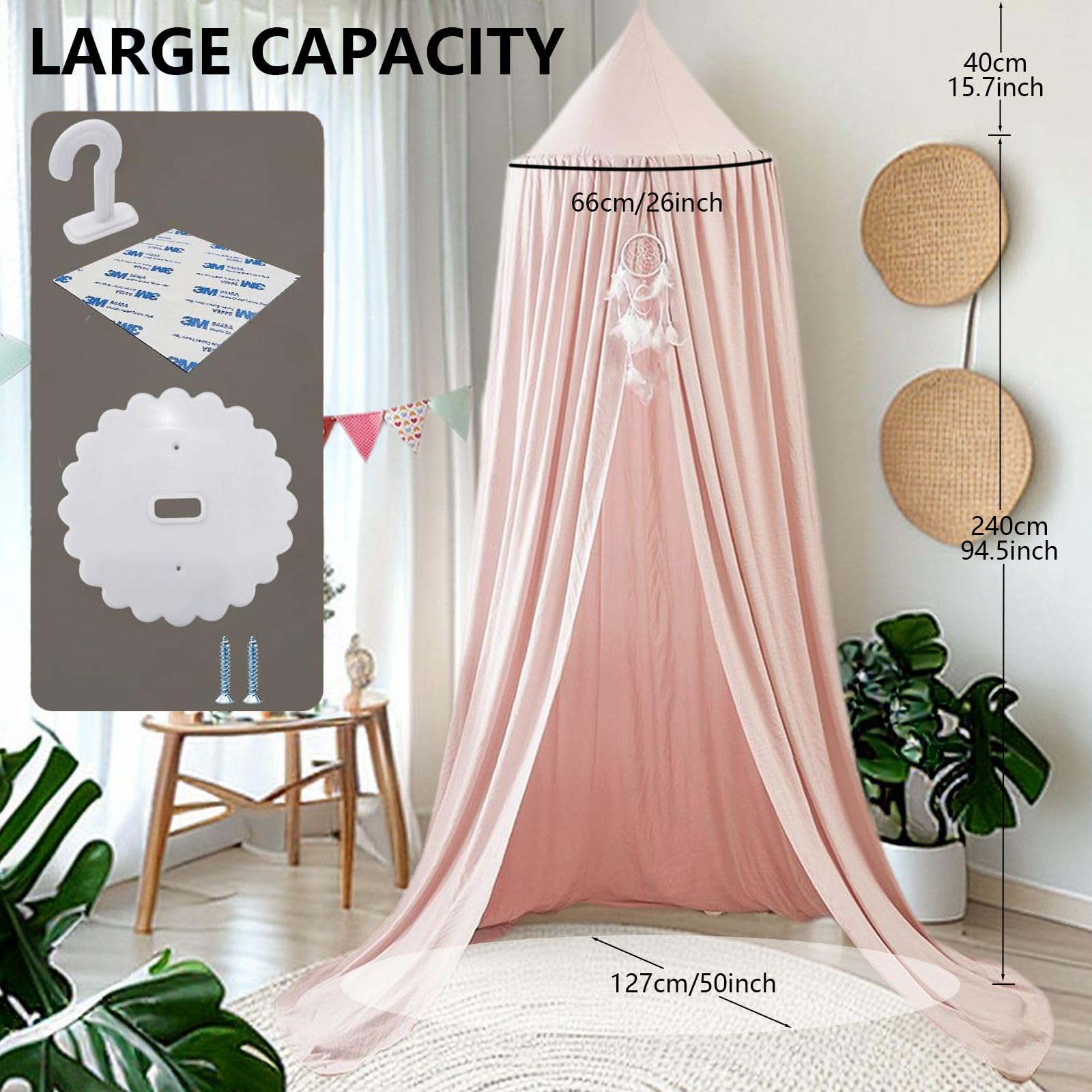 Ginkago Canopy, Children's Room, Baby Bed Canopy, Giant Bed Canopy, Children's Canopy, Children's Canopy, Curtains - Image 3