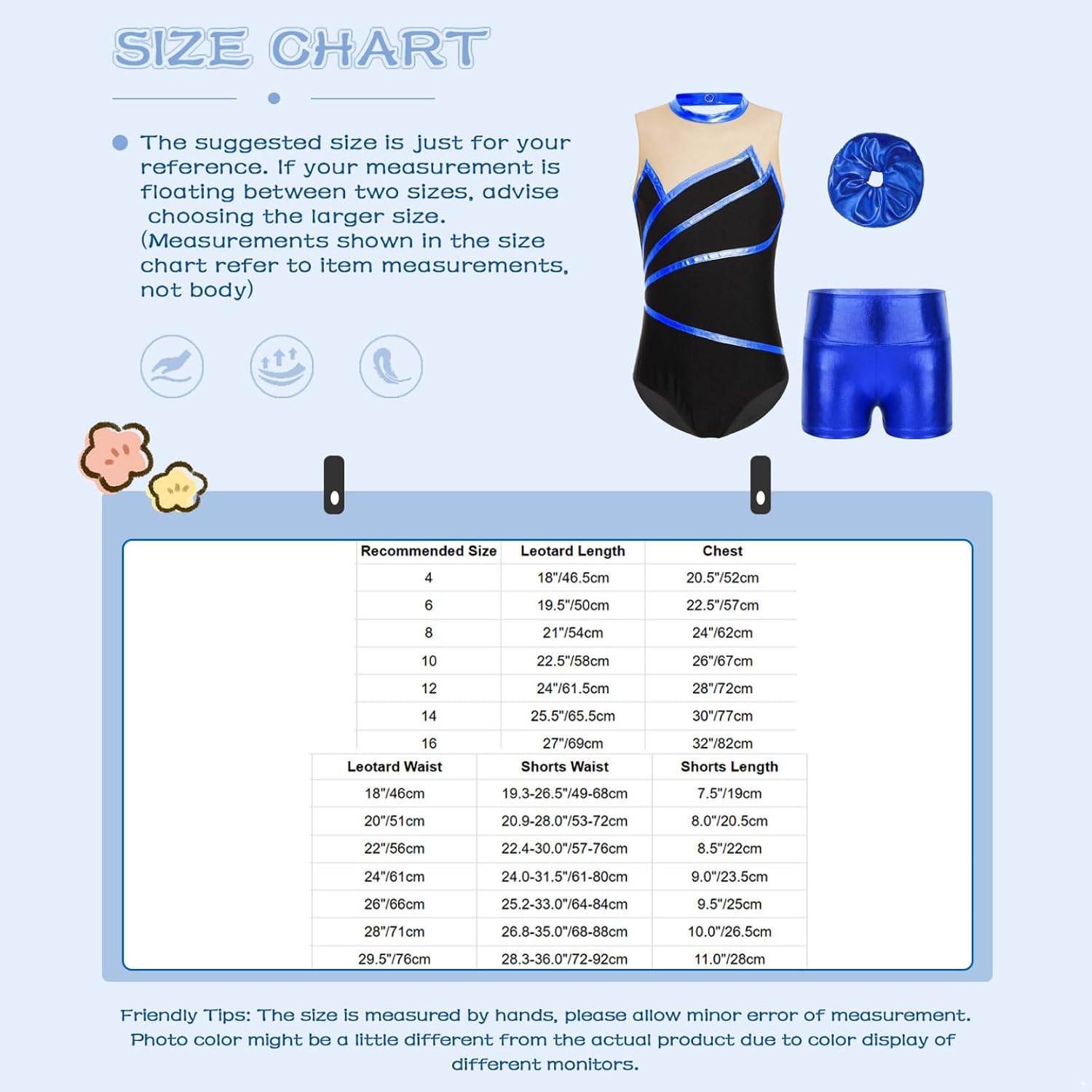 Loyan Gymnastics Leotards for Girls Sparkly Dance Unitards Tumbling Matching Hair Scrunchie Sleeveless Bodysuit