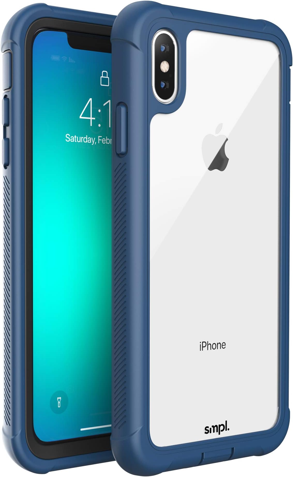 SMPL iPhone Xs Max Drop Proof, Lightweight, Protective Wireless Charging Compatible iPhone Case - Navy