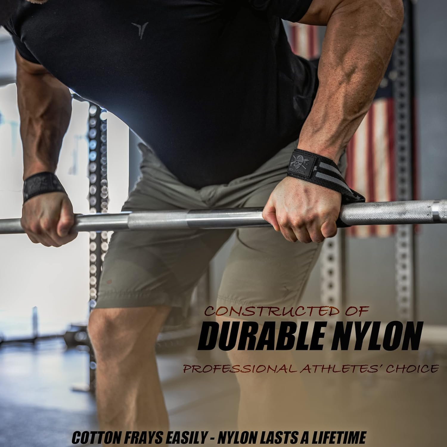 Iron Infidel Weight Lifting Straps- Wrist Straps for Weight Lifting, Deadlifting, Exercise, Strength Training, Olympic Lifts- Pair of Gym Straps for Grip Strength On Heavy Lifts (1776) : Sports & Outdoors