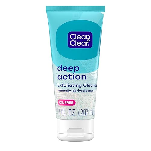 Miniatura 1 de Clean  Clear Exfoliante facial exfoliante de acción profunda sin aceite lavado facial diario refrescante con cuentas exfoliantes para una piel suave
