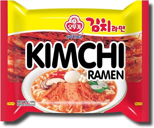 Otoki Ottogi Kimchi Ramen Korean Style Instant Noodle, 4.23 oz ℮ 120 g