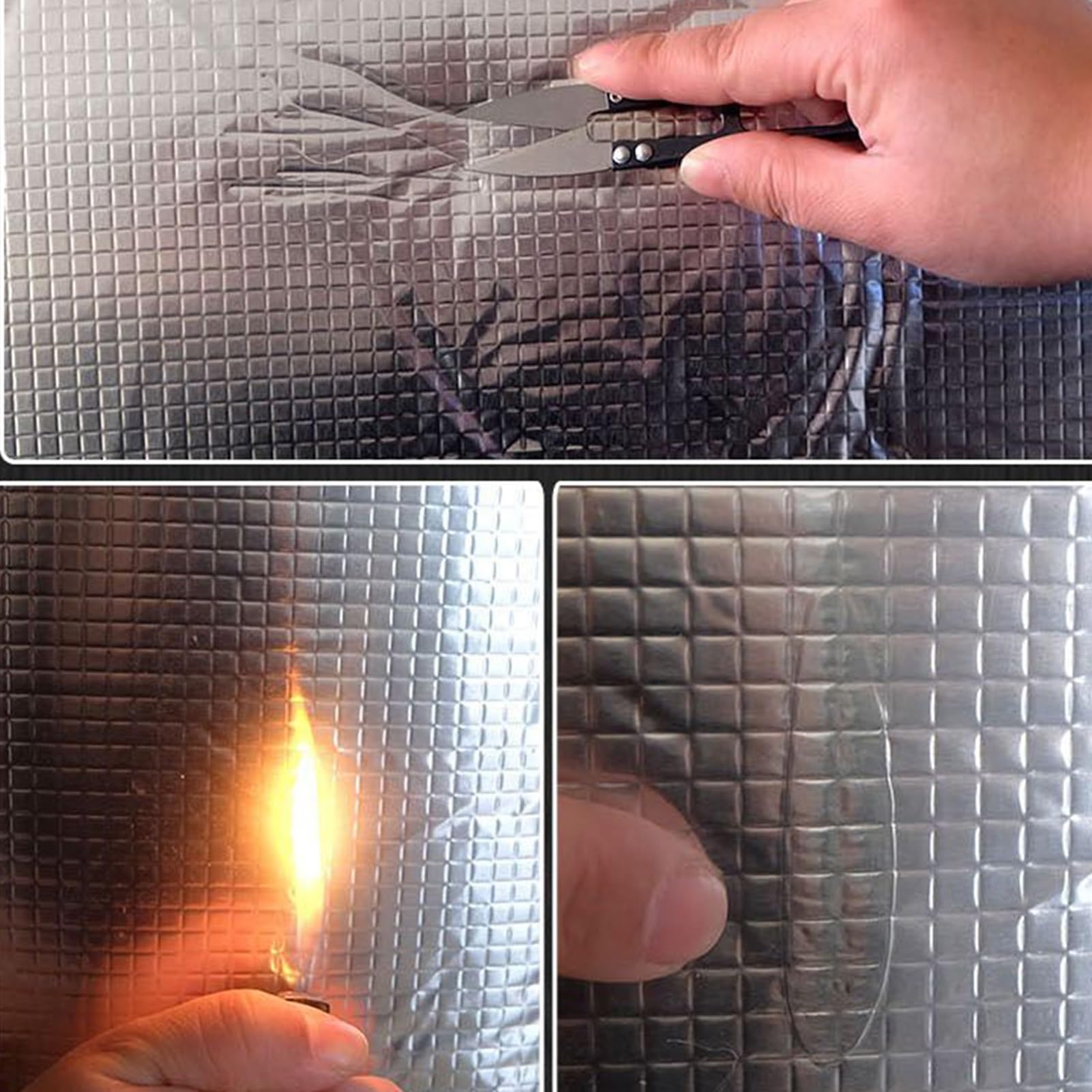 Aislamiento acústico de algodón, lámina de aluminio autoadhesiva, resistente al calor, escudo de aislamiento de espuma reflectante para techos, suelos y lofts
