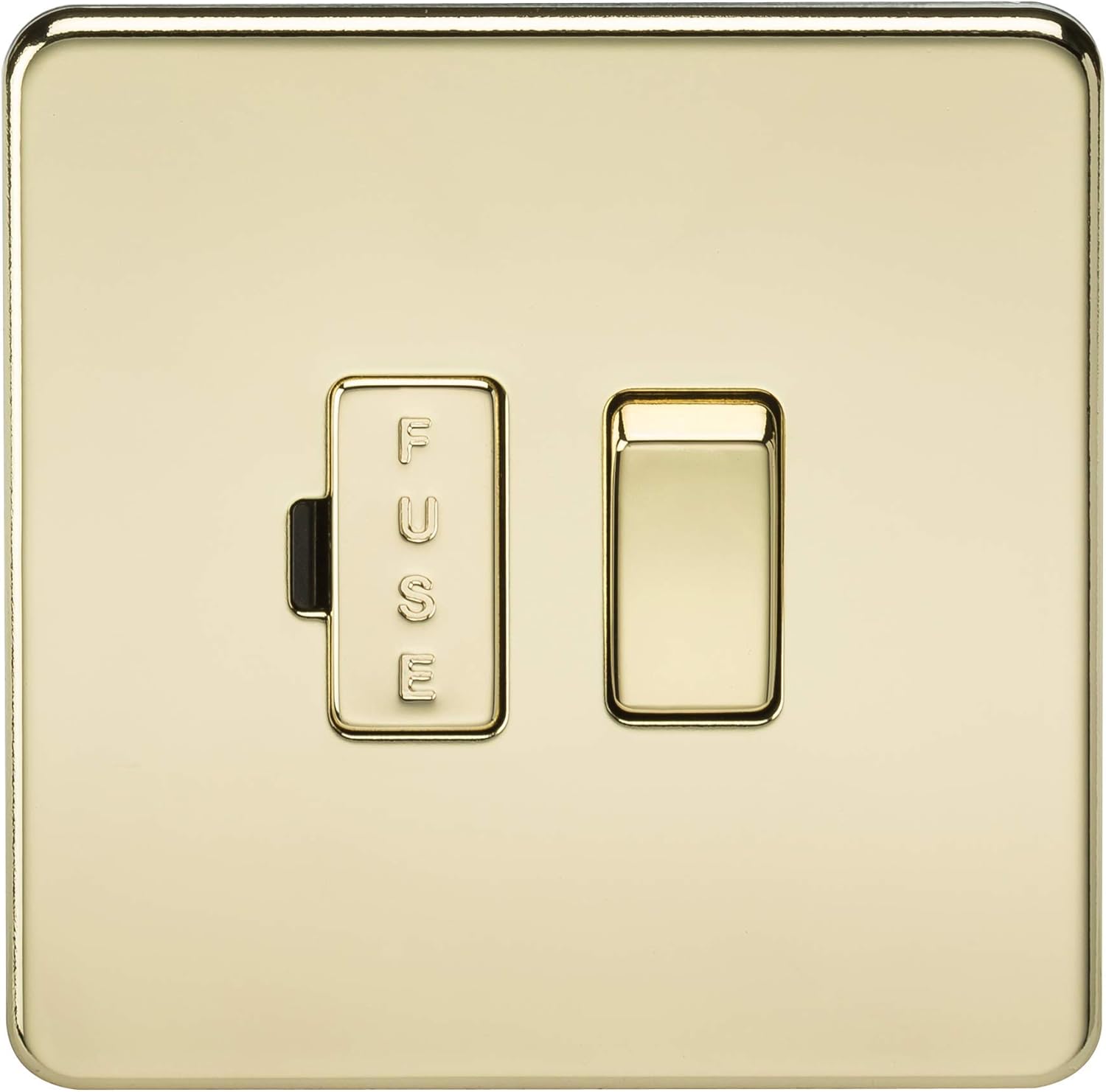 Knightsbridge SF6300PB Screwless 13 A Switched Fused Spur Unit, Polished Brass - Image 5