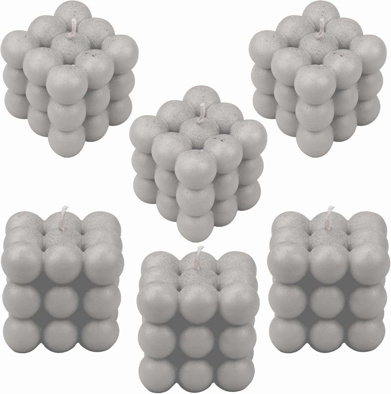 Grey Color Bubble Shape Soy Wax Candle for Home Decoration Wedding Christmas Birthday Valentine's Day