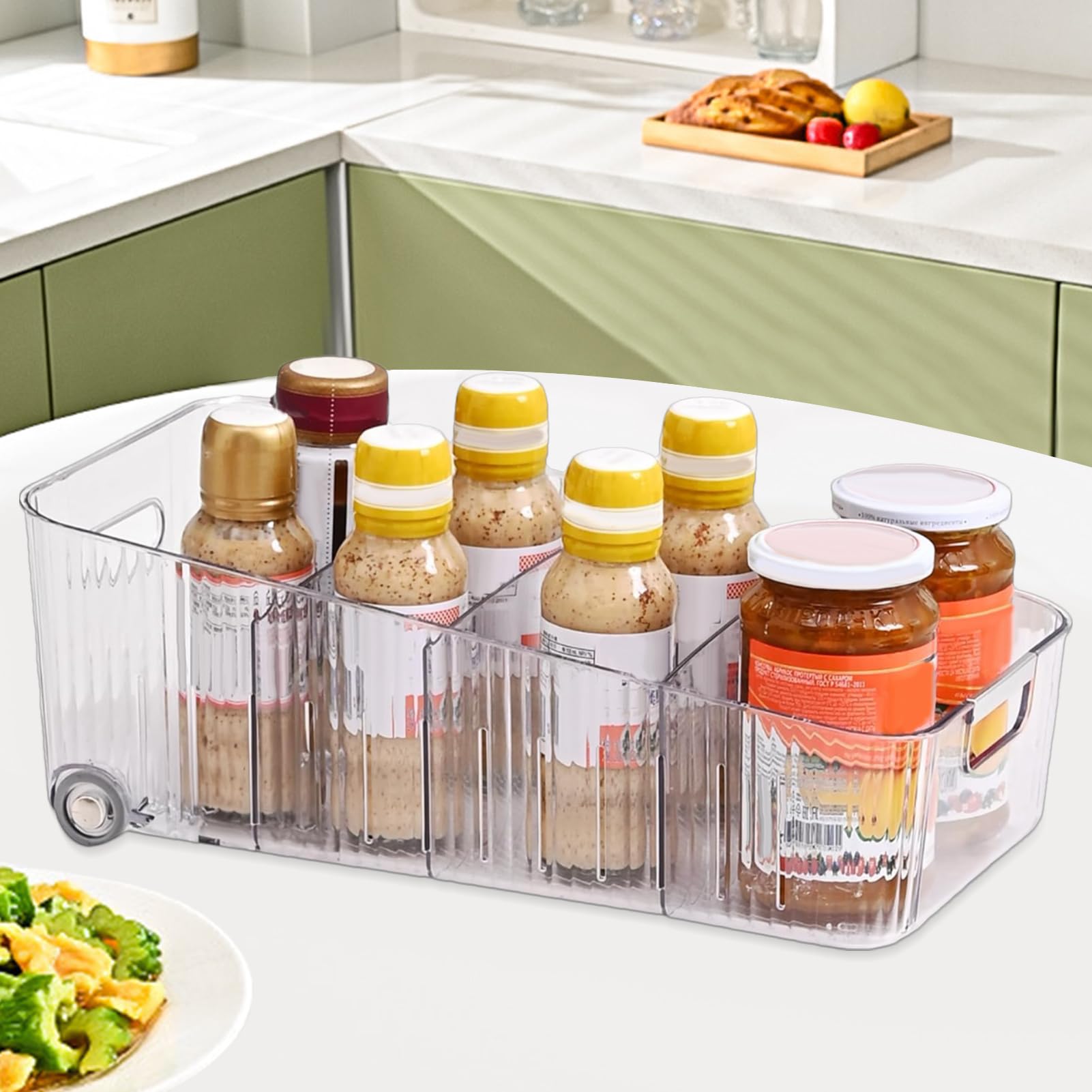Transparente Speisekammer-Ordnungsboxen Verstellbare | Kühlschrank-Ordnungssysteme und Aufbewahrung Lebensmittelbehälter Zur Kühlschrankorganisation Für Fleisch Eier Weihn