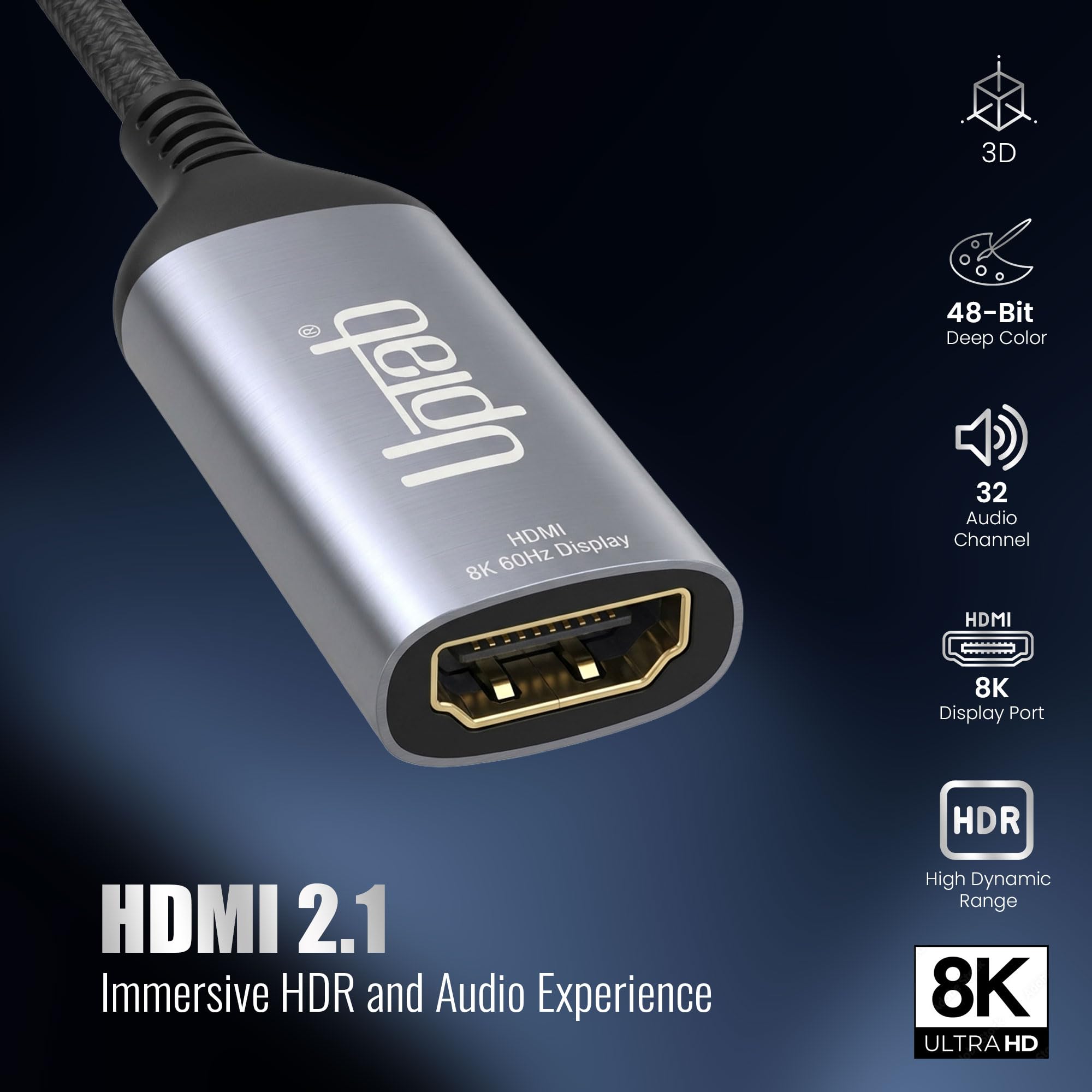 DisplayPort 1.2 vers HDMI 2.0 A Adaptateur Actif 4 K @ 60 Hz