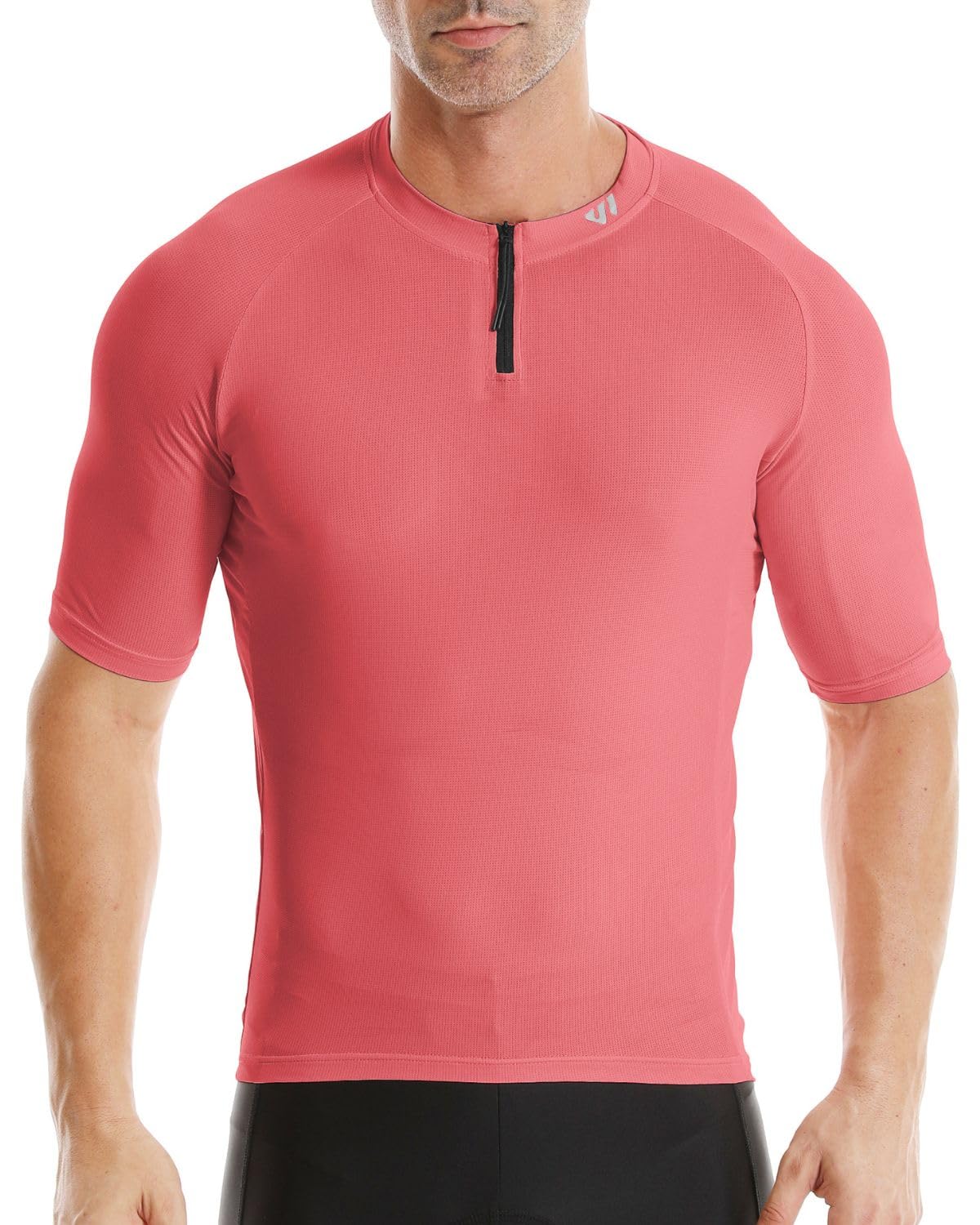Wulibike Rennrad Trikot Herren Kurzarm, 1/4 Reißverschluss Fahrrad Shirt Mit 3+1 Rückentaschen Fahrradbekleidung