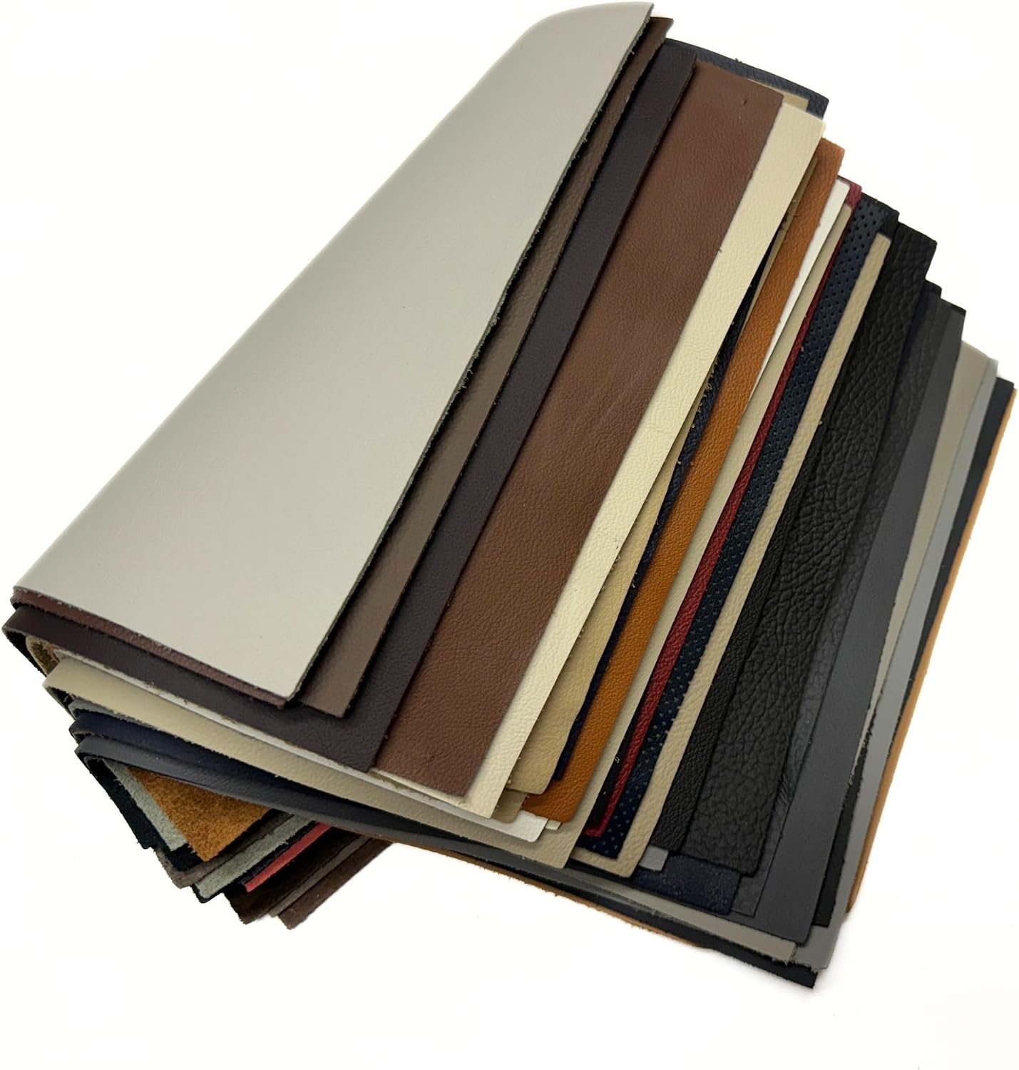 Assorted Upholstery Leather Square Pieces - 3 lb Bag