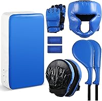 Vista 7 de Juego de Manoplas de Boxeo 10 en 1, Almohadillas de Patada Taekwondo, Manoplas de Boxeo, Almohadillas de Enfoque, Guantes de Boxeo, Protector de Rojo