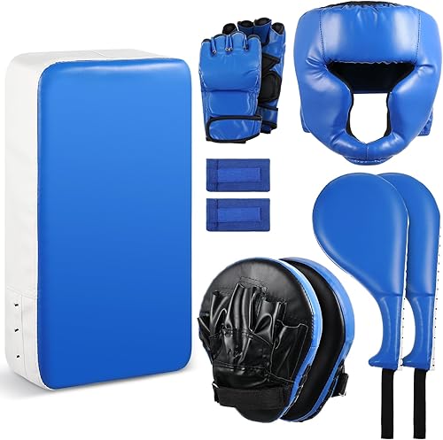Miniatura 9 de Juego de Manoplas de Boxeo 10 en 1, Almohadillas de Patada Taekwondo, Manoplas de Boxeo, Almohadillas de Enfoque, Guantes de Boxeo, Protector