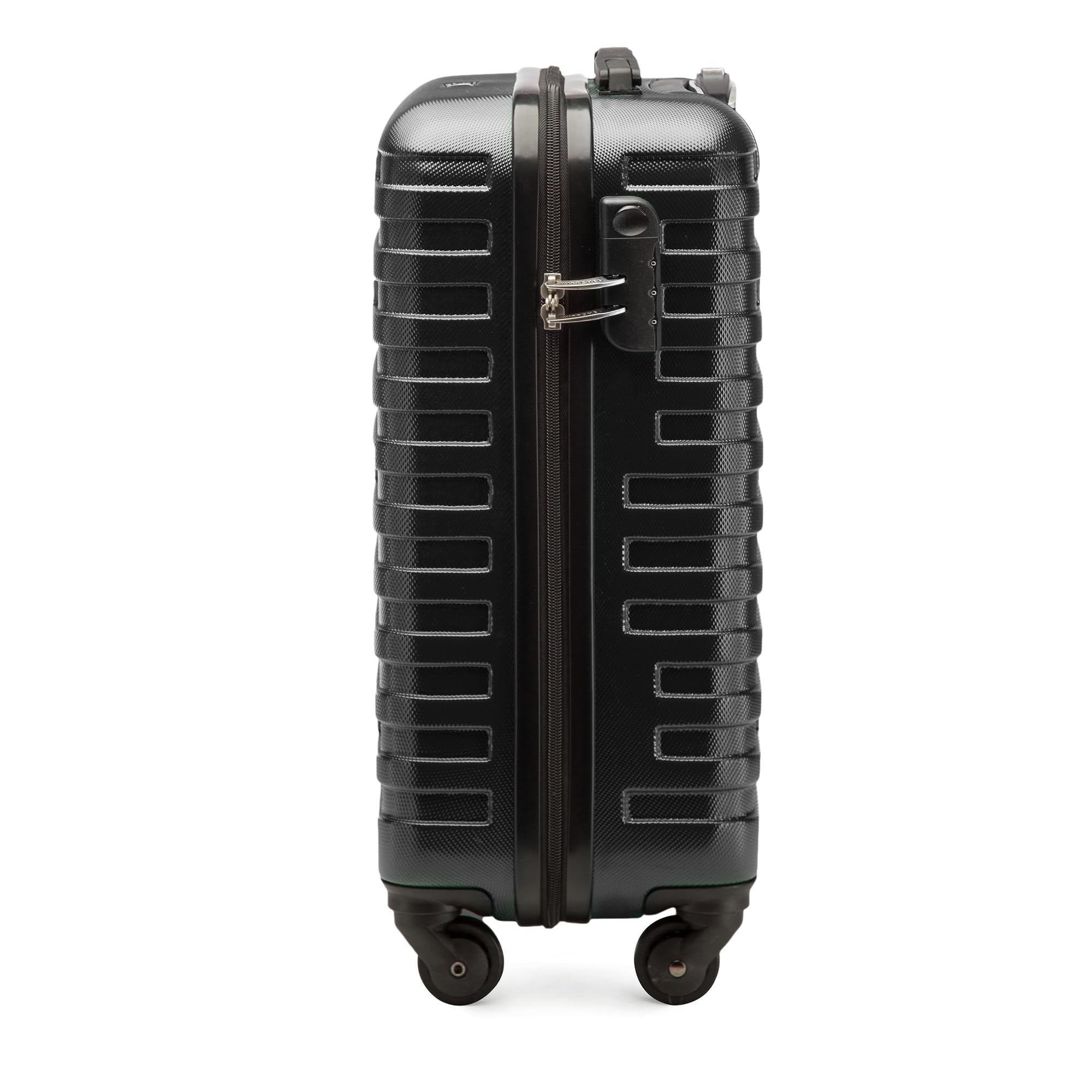 WITTCHEN A-line II valigia da cabina a mano | trolley a mano valigia da imbarco rigida in ABS di alta qualità e robusta Taglia S nero Ryanair/ITA Airways/easyJet/Volotea