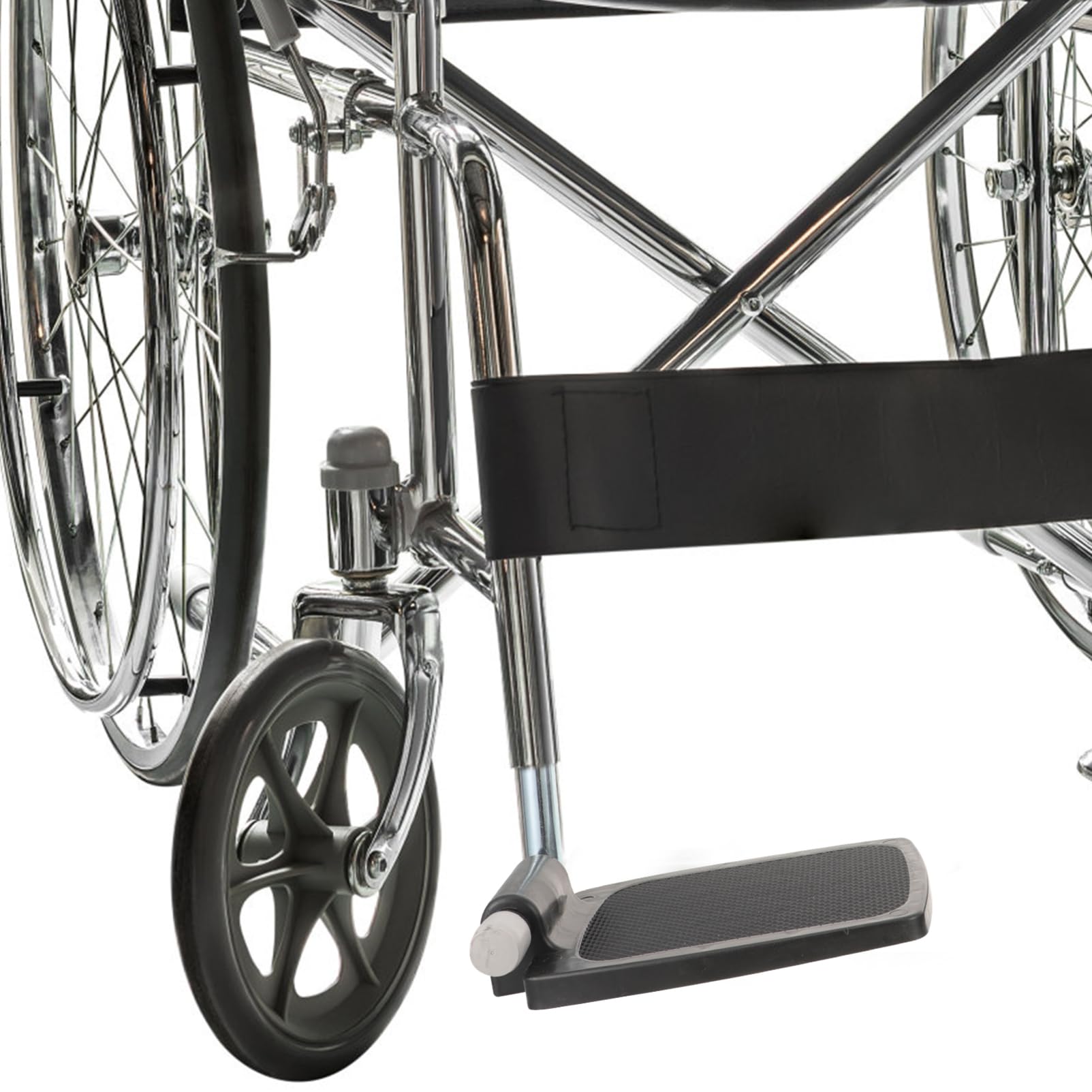 Reposapiés para Silla de Ruedas con Poste Resistente Plegable, Pedal de Repuesto Estable para Personas Mayores, Accesorio Compatible Multifunción para Movilidad y Color Aleatorio